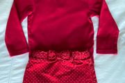 Christmas red top and skirt 18-24 months