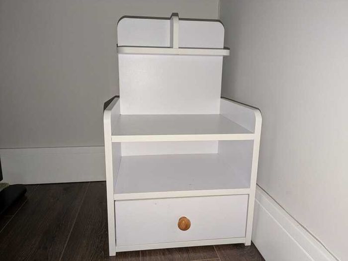 Wooden 1-Drawer Bedside Table