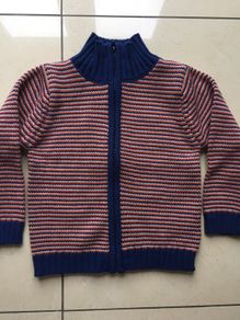 Stripe Boys Knitted Zippy
