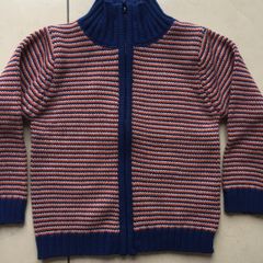 Stripe Boys Knitted Zippy