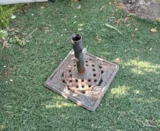 parasol base cast iron