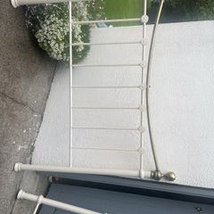 Antique style bronze and cream bed ends (reproduction)