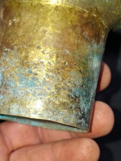 Antique Brass or Bronze Vessel, possibly a Traditional Holy Water Pot like a Panchpatran, Postage available or Collection
