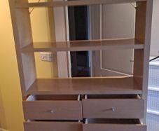 shelves with drawers