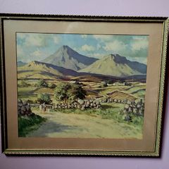 Vintage framed print of Errigal, Donegal