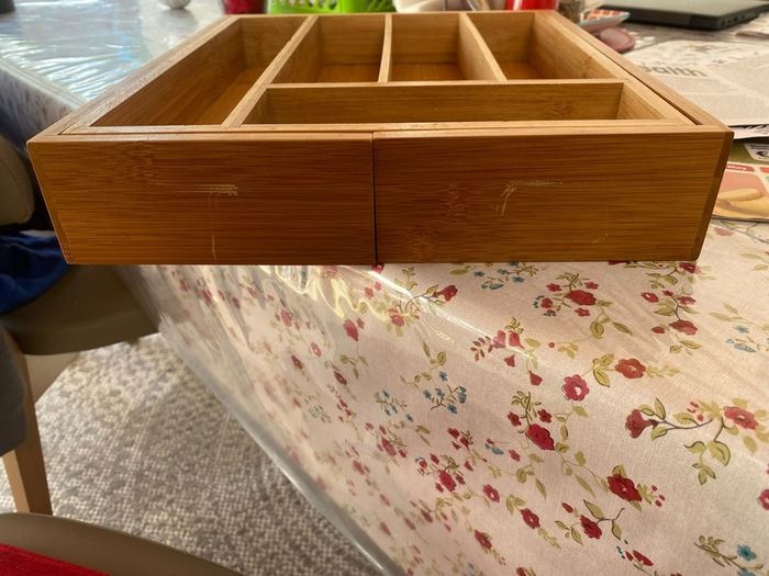 Bamboo cutlery tray