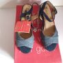 PieSanto Ladies Blue Sandals Leather & Suede New With Box Size UK2 EU35 CAN POST Image 7