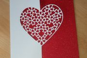 Blank Greeting Card Heart Theme