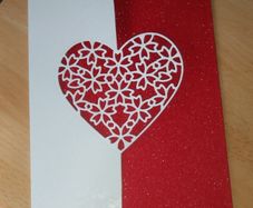 Blank Greeting Card Heart Theme
