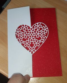 Blank Greeting Card Heart Theme