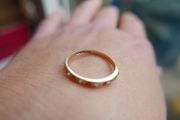 Vintage 9ct gold Garnet &amp; Diamond Eternity Ring 1.0g