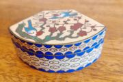 Vintage Cloisonne Enamel on Copper Pill Box