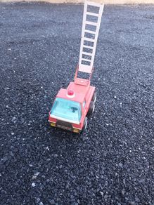 antique 1960s tin fire engine truck