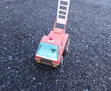 antique 1960s tin fire engine truck