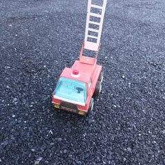 antique 1960s tin fire engine truck