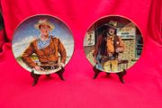 Two Franklin Mint Heirloom Collectible Decorative Plates. John Wayne,