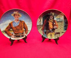 Two Franklin Mint Heirloom Collectible Decorative Plates. John Wayne,