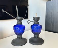 Cobalt Blue Oil Lamps