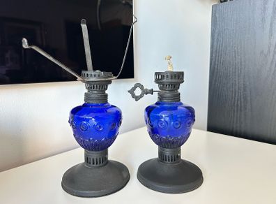 Cobalt Blue Oil Lamps