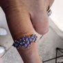 Vintage Gold Ring with Blue Atones Image 3