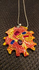 Ceramic and Swarovski necklace, like new