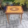 Vintage Mid Century Side Table with a Handmade Marquetry Panel Top Featuring a Floral Motif, Unknown Maker, Presume Italian-Made, Condition Issues, Needs Restoring Image 2