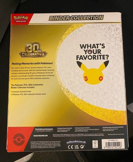 Pokemon 30th Anniversary Binder Collection