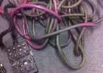 Multicore mixing desk cables for stage or studio.