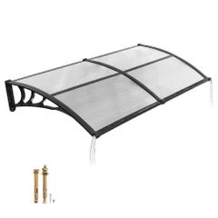 Awnings for Door Entrance, 38 x 78 in, Exterior Front Door Window Awnings with Drainage & ABS Bracket, Rain Snow Sun Protection