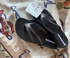 IPANEMA Gun Black Bossa Soft Flip Flops