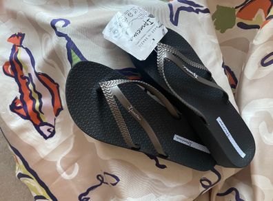 IPANEMA Gun Black Bossa Soft Flip Flops
