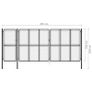 Garden Gate Steel 150x495 cm Anthracite Image 5