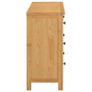 Chest of Drawers 105x33.5x73 cm Solid Oak Wood Image 2