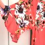 NEXT Coral Floral Summer Dress Sz 18UK (Fit 16-20UK) Image 2