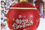 Inflatable Christmas Bauble with LED Light