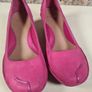 womens CLARKS Forest Lagoon Raspberry pink nubuck leather slip on wedge heel shoes pumps Size UK 3 D EU 36 Image 3