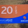 Ireland Eircom CallCard 20 Units "Live Life with Us - Parachutist", used, 1999 - free standard postage Image 2