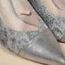 womens CAPRICE silver high heels court shoes Size UK 4.5 EU 37.5 Image 3
