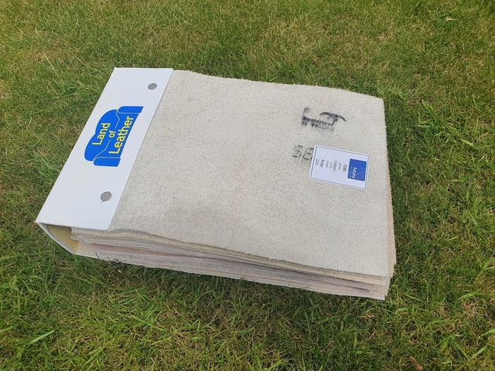 Real leather sample book