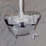 Handmade wedding ring cushion and flowergirl basket with purple detail Image 5