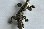 brooch marcasite reptile