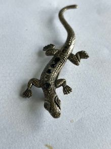 brooch marcasite reptile