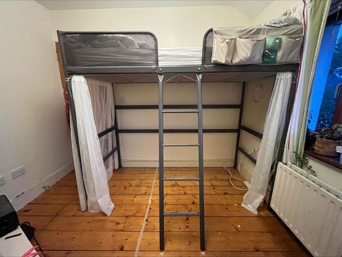 Loft bed frame