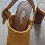 Ladies mustard heels size 4 Image 2