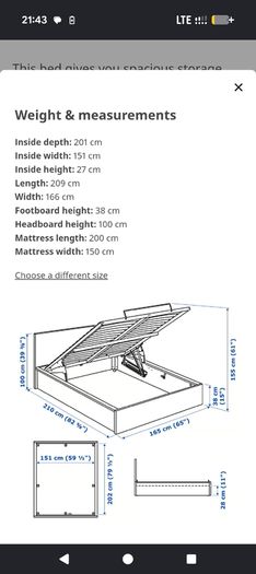 Ikea bed malm