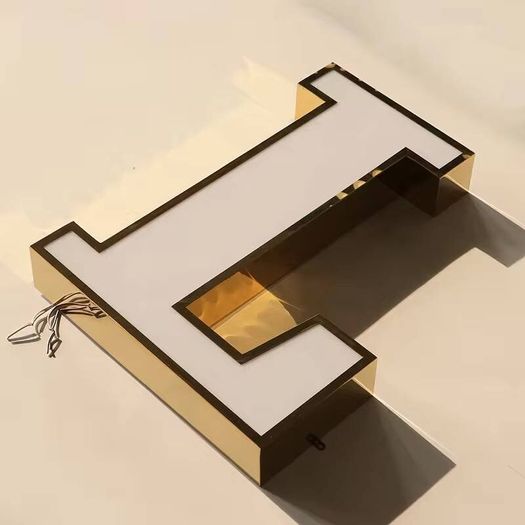 Gold Front-Lit 3D Letters - Custom Illuminated Logo Signage