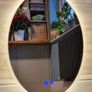 LED Bathroom Mirror 60x80cm Oval Demister Fog Free Image 3