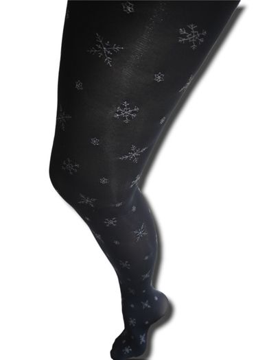 Black Tights with snowflakes