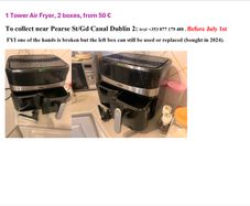 1 Tower Air Fryer, 2 boxes
