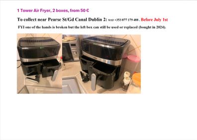 1 Tower Air Fryer, 2 boxes